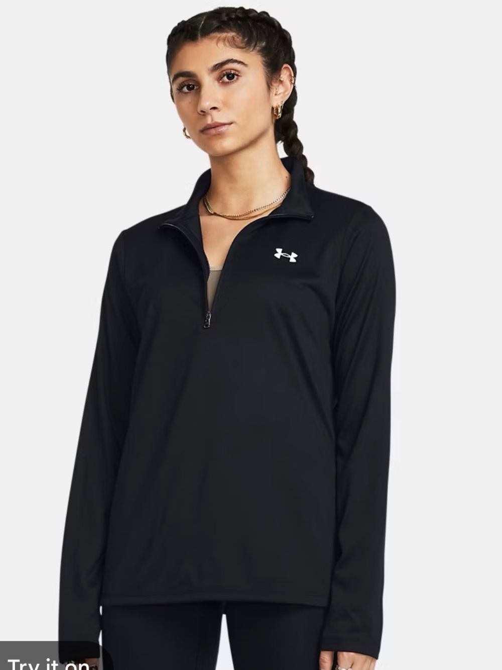 Under Armour Women’s Black Quarter-Zip Pullover - large - black